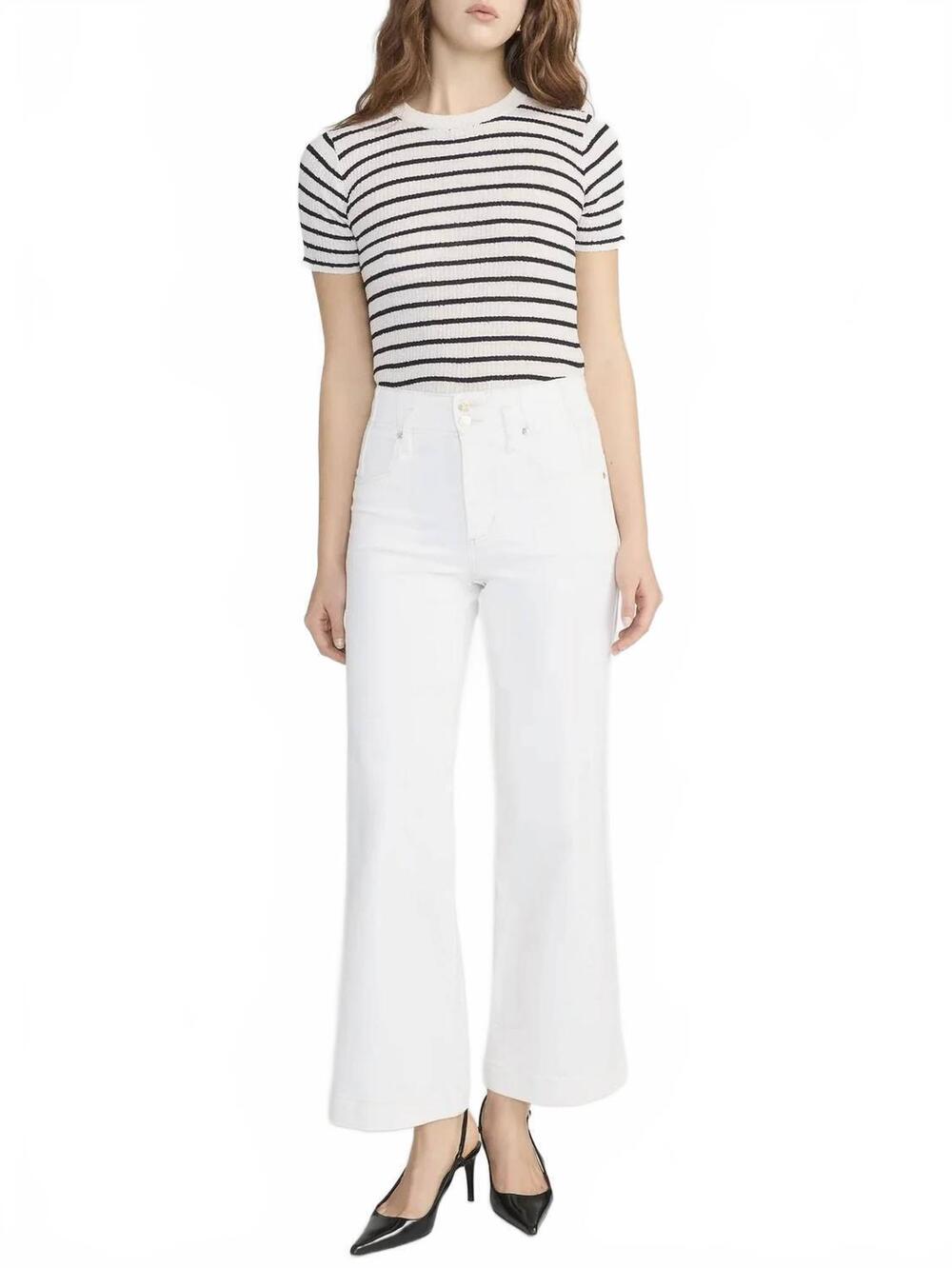 NEW FRAME the seamed wide jeans in natural clean